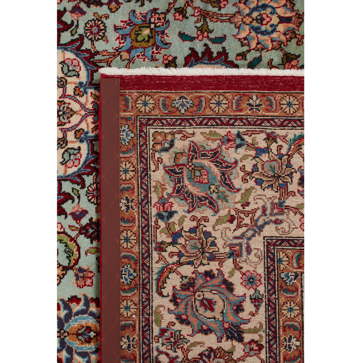 Blue Traditional Persian Tabriz Wool Rug - 8' x 11'6"