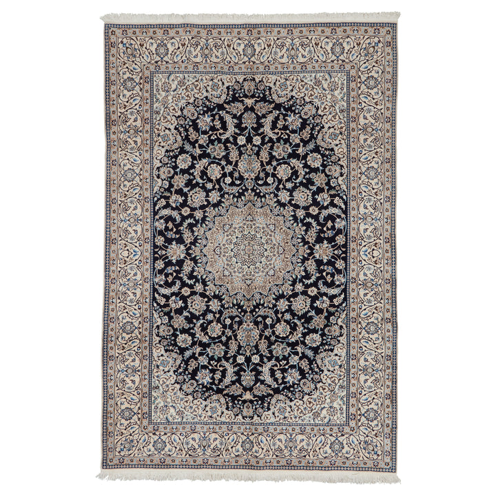 Ivory Traditional Persian Wool Rug - 6'8" x 10'3"