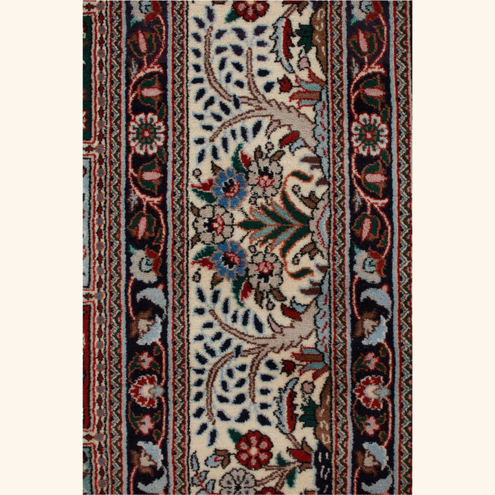 Blue Traditional Persian Mood Wool Rug - 6'6" x 9'5"