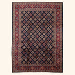 Black Traditional Persian Joshegan Wool Rug - 8'2" x 11'3"
