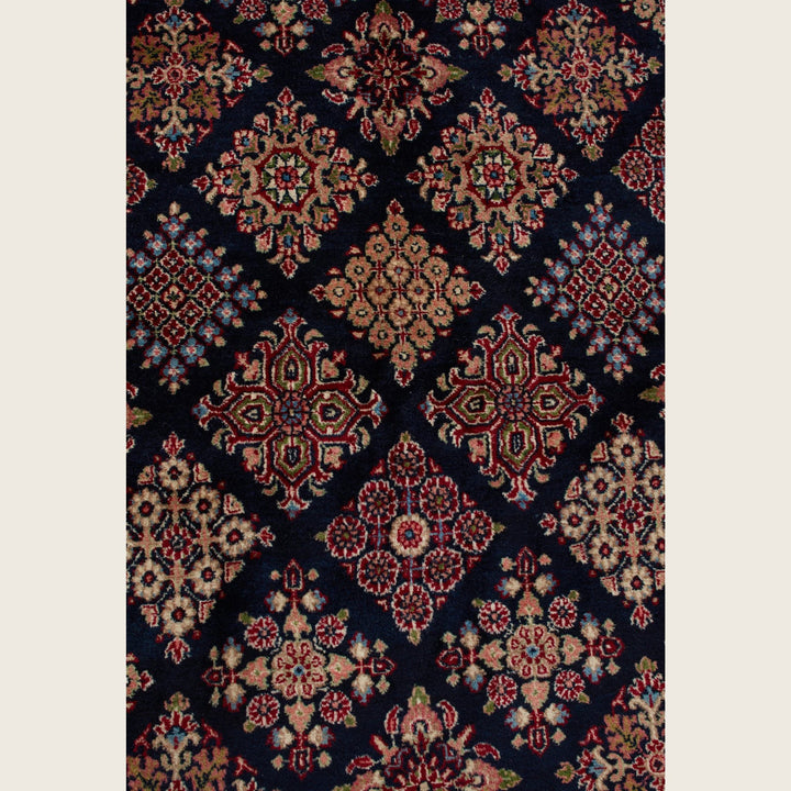 Black Traditional Persian Joshegan Wool Rug - 8'2" x 11'3"