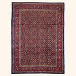 Red Traditional Persian Sarouk Wool Rug - 8'4" x 11'