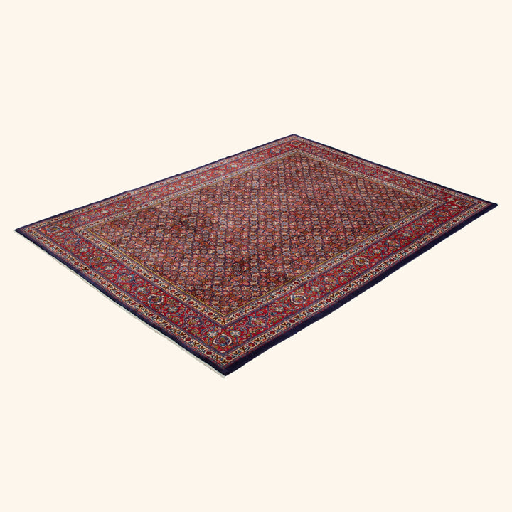Red Traditional Persian Sarouk Wool Rug - 8'4" x 11'