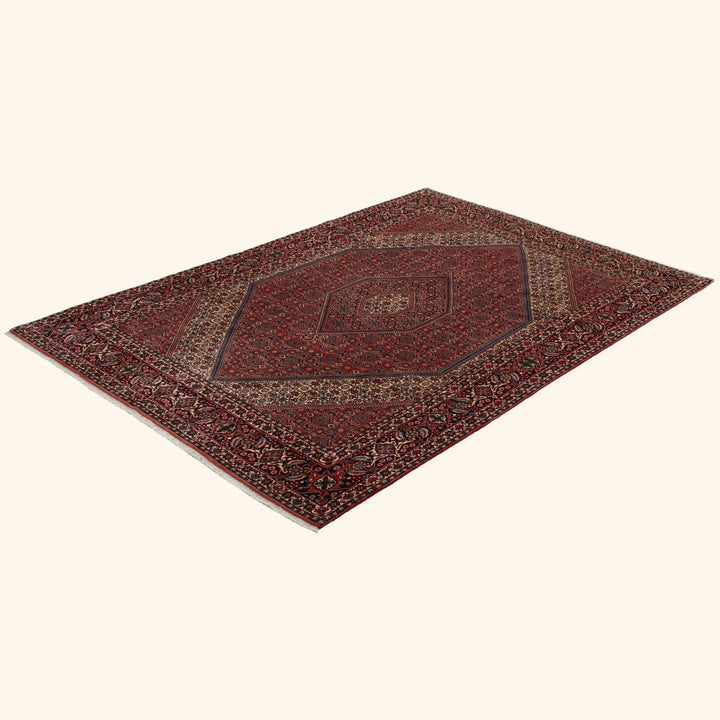 Red Traditional Persian Bidjar Wool Rug - 8'2" x 11'10"