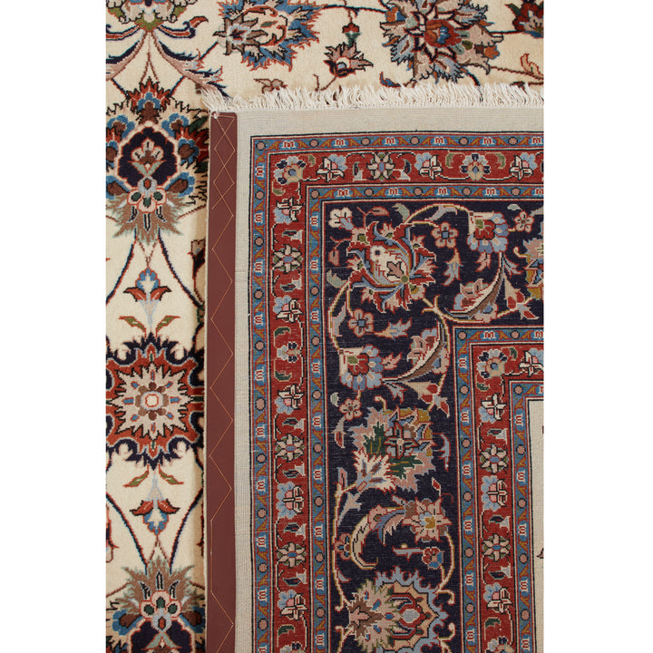 Ivory Traditional Persian Kashmar Wool Rug - 8'2" x 11'1"