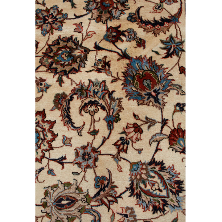 Ivory Traditional Persian Kashmar Wool Rug - 8'2" x 11'1"