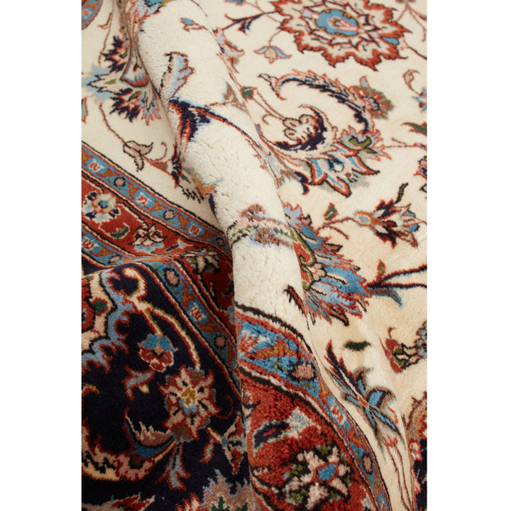 Ivory Traditional Persian Kashmar Wool Rug - 8'2" x 11'1"