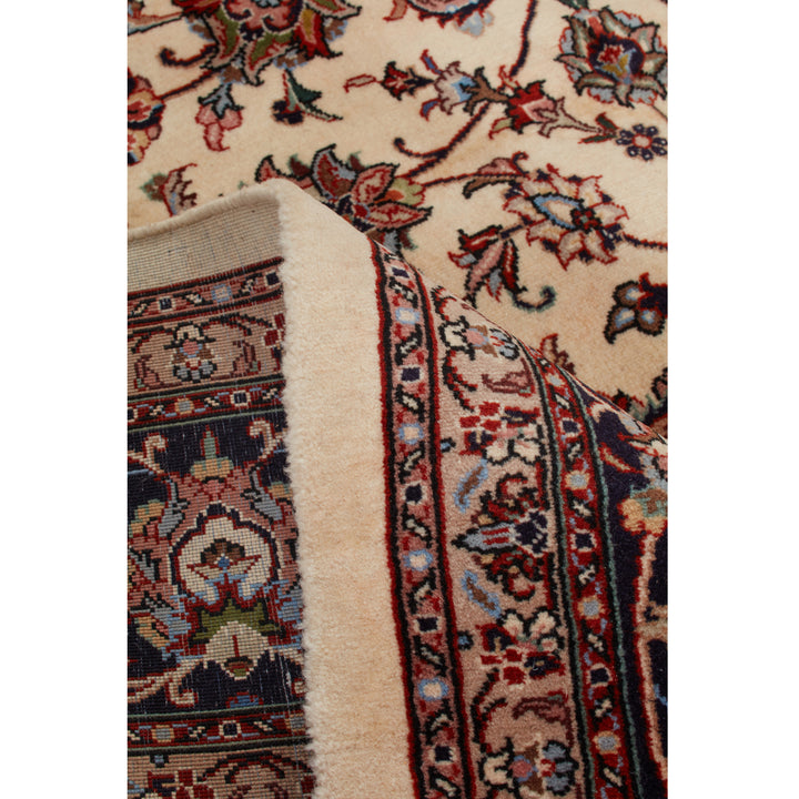 Ivory Traditional Persian Kashmar Wool Rug - 6'6" x 10'
