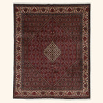 Red Traditional Persian Bidjar Wool Rug - 8' x 9'10"