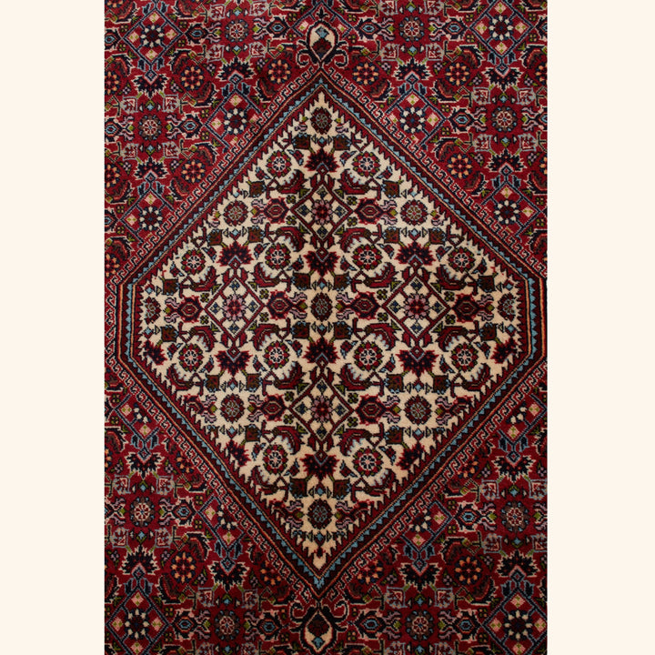 Red Traditional Persian Bidjar Wool Rug - 8' x 9'10"