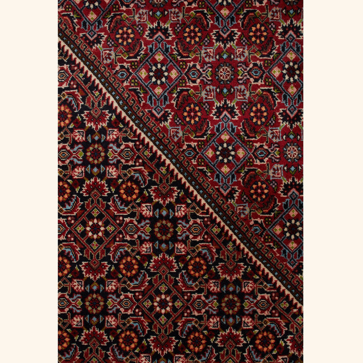 Red Traditional Persian Bidjar Wool Rug - 8' x 9'10"