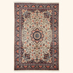 Ivory Traditional Persian Bidjar Wool Rug - 6'10" x 10'3"