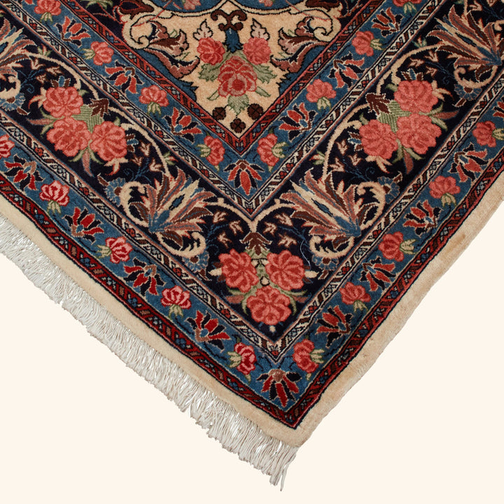 Ivory Traditional Persian Bidjar Wool Rug - 6'10" x 10'3"