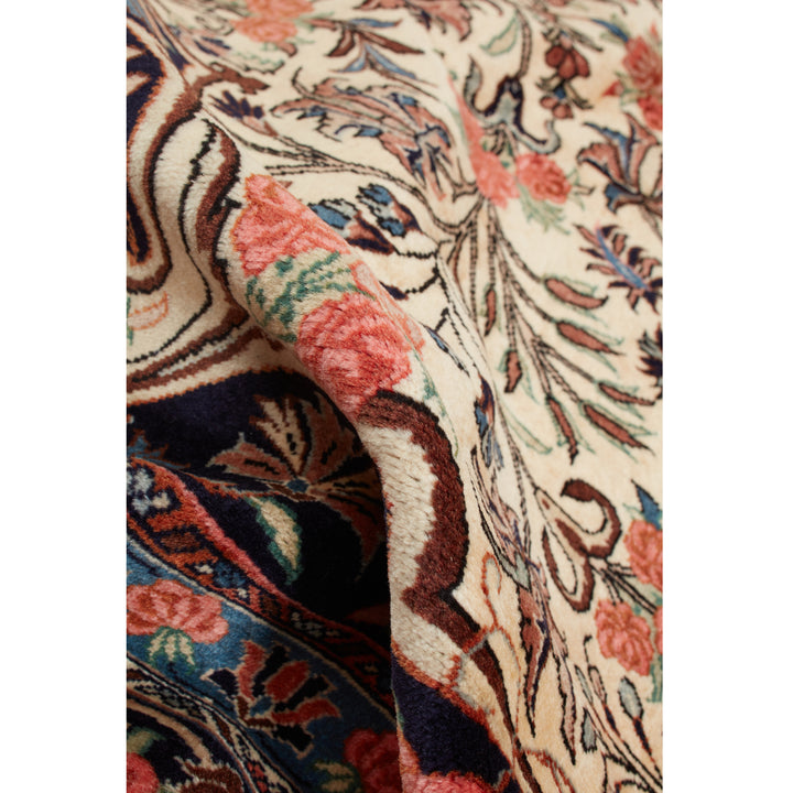 Ivory Traditional Persian Bidjar Wool Rug - 6'10" x 10'3"