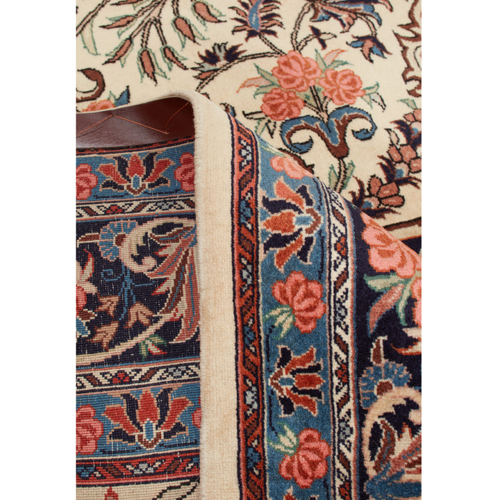 Ivory Traditional Persian Bidjar Wool Rug - 6'10" x 10'3"
