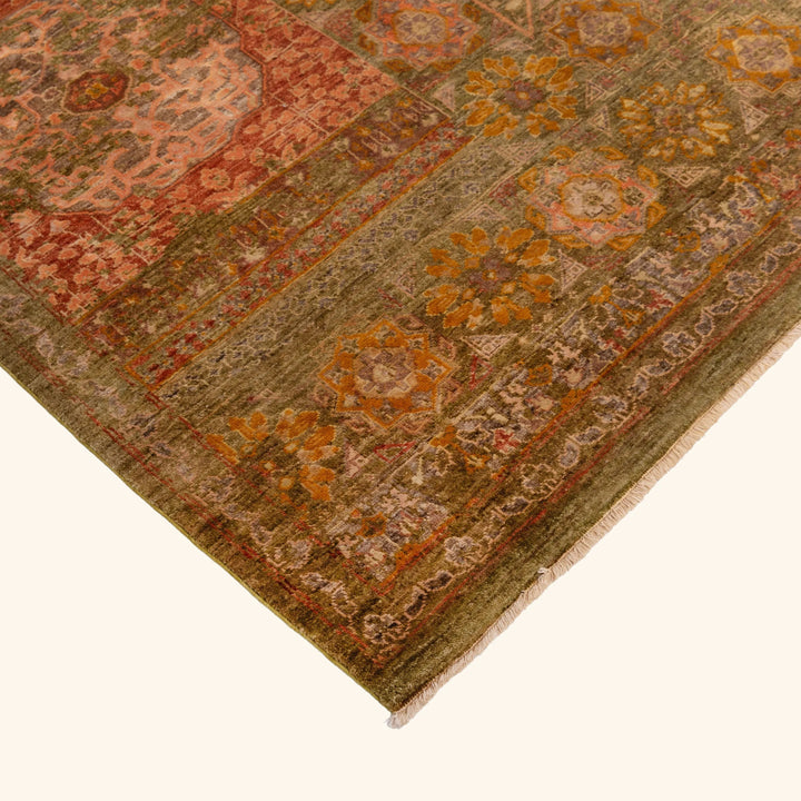 Brown Traditional Wool Rug - 9'1" x 12'1"