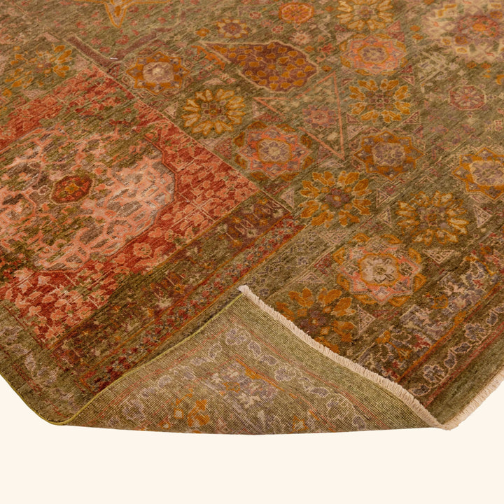 Brown Traditional Wool Rug - 9'1" x 12'1"