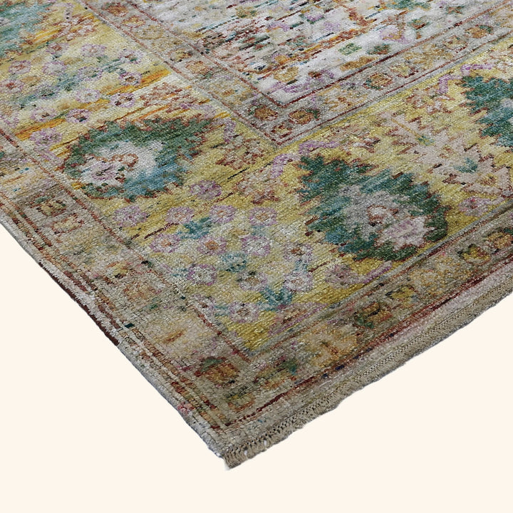 Cream Alchemy Traditional Silk Rug - 9'11" x 14'3"