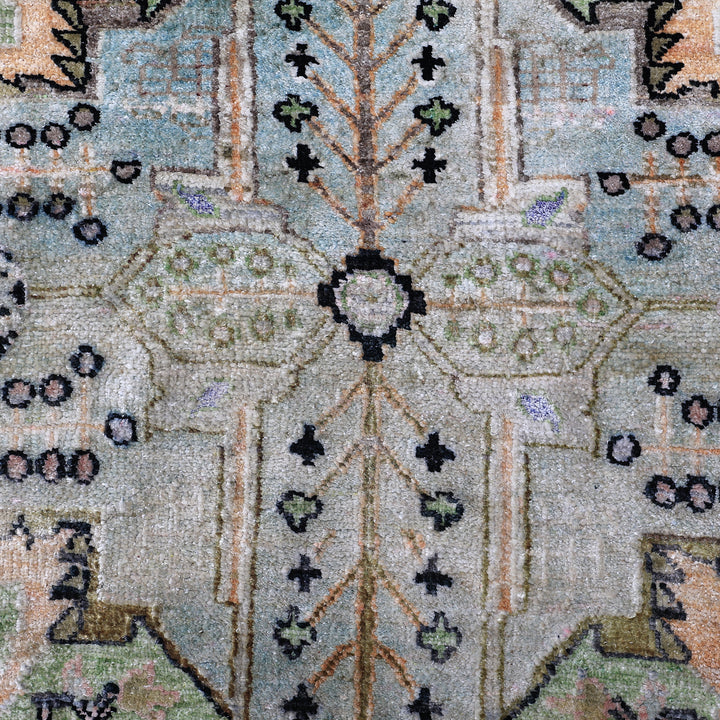 Green Alchemy Traditional Silk Rug - 7'5" x 10'10"