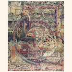 Multicolored Alchemy Transitional Wool Silk Blend Rug - 7'10" x 9'11"