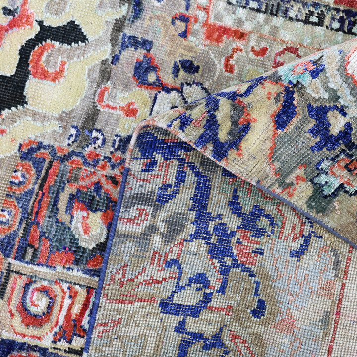Multicolored Alchemy Transitional Wool Silk Blend Rug - 7'10" x 9'11"