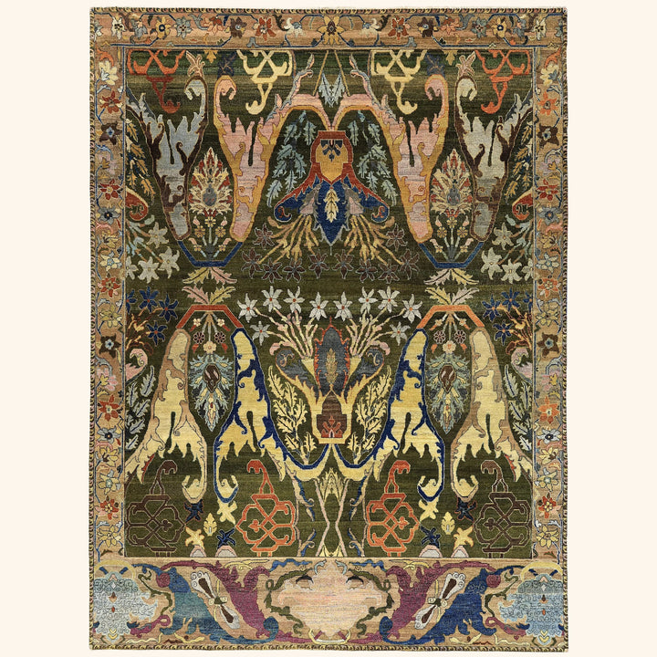 Green Alchemy Traditional Wool Rug - 9'7" x 12'11"