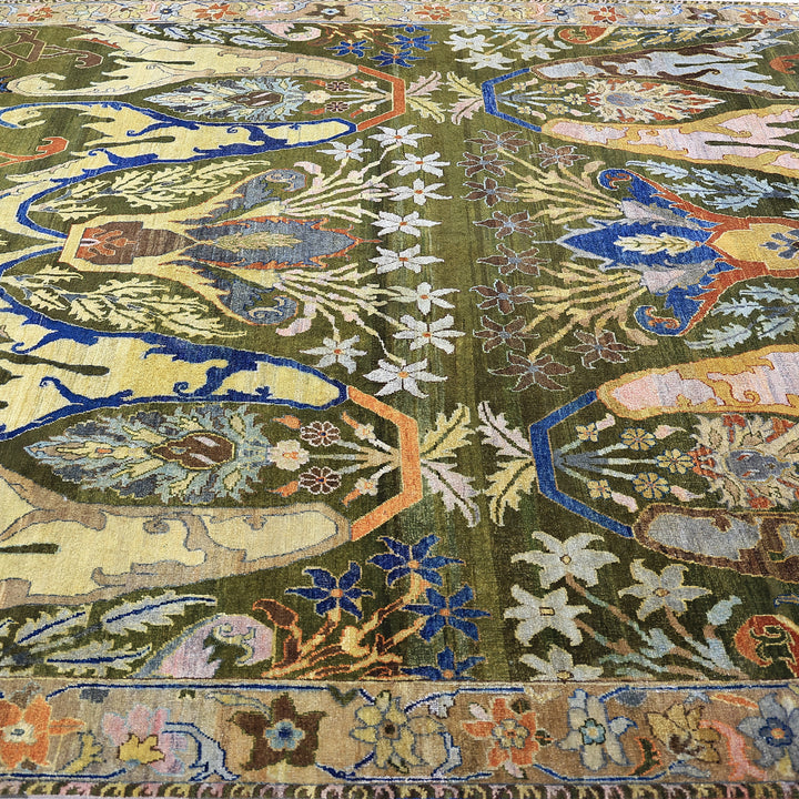 Green Alchemy Traditional Wool Rug - 9'7" x 12'11"