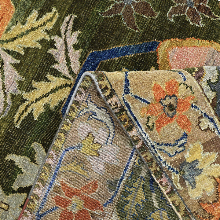 Green Alchemy Traditional Wool Rug - 9'7" x 12'11"