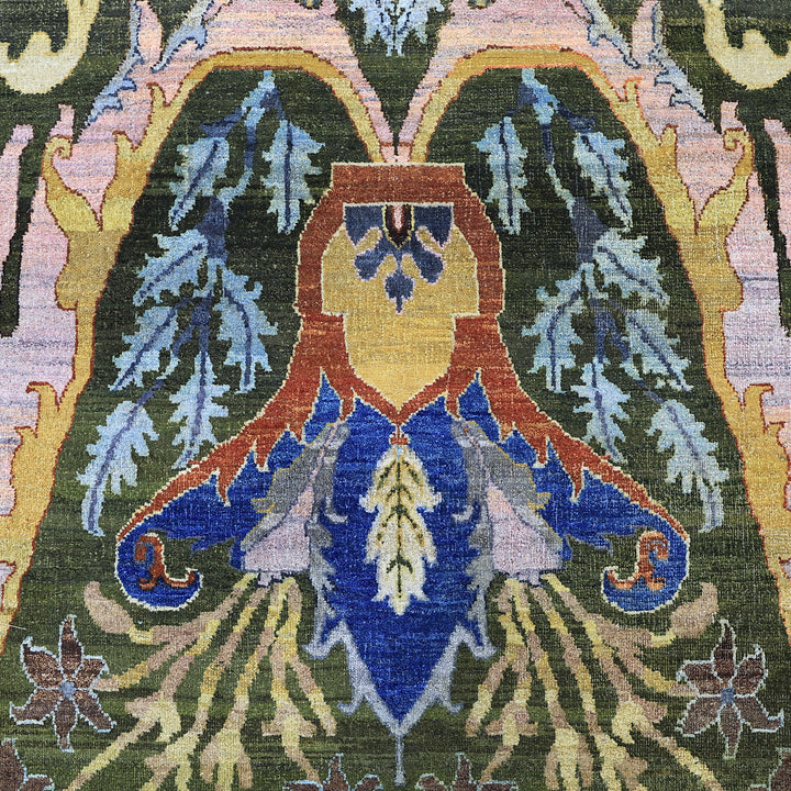 Green Alchemy Traditional Wool Rug - 9'7" x 12'11"