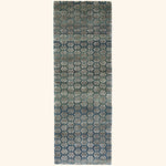 Blue Alchemy Transitional Wool Silk Blend Runner - 2'1" x 6'
