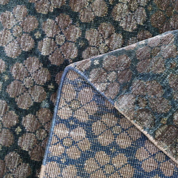 Blue Alchemy Transitional Wool Silk Blend Runner - 2'1" x 6'