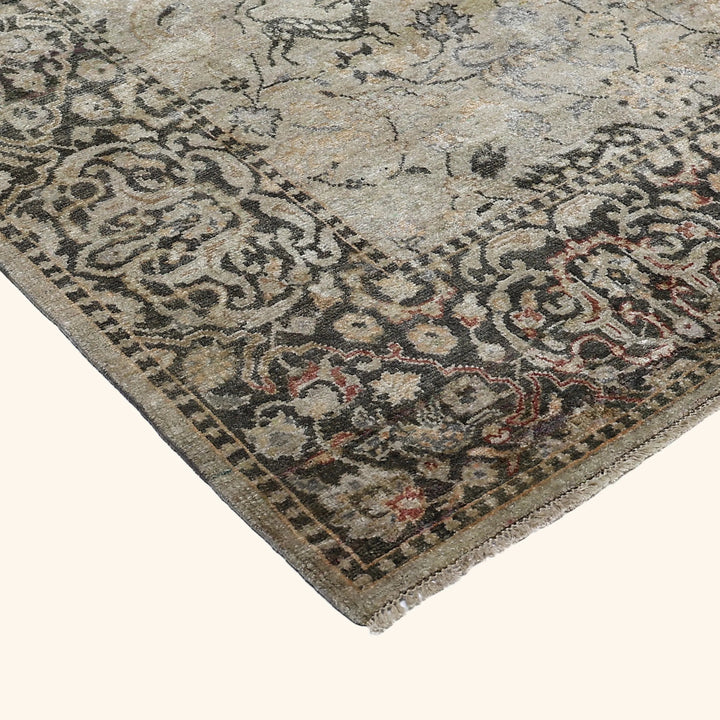 Light Brown Alchemy Traditional Silk Rug - 8' x 10'10"