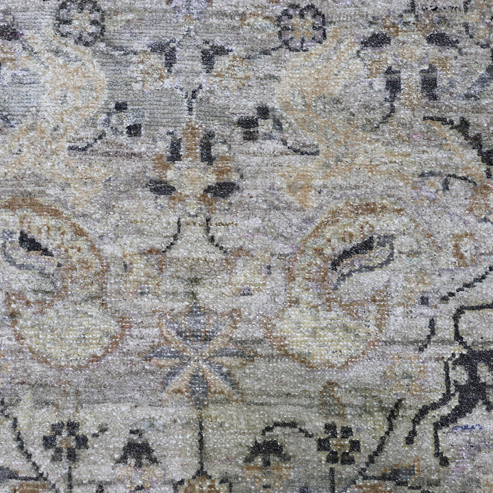 Light Brown Alchemy Traditional Silk Rug - 8' x 10'10"