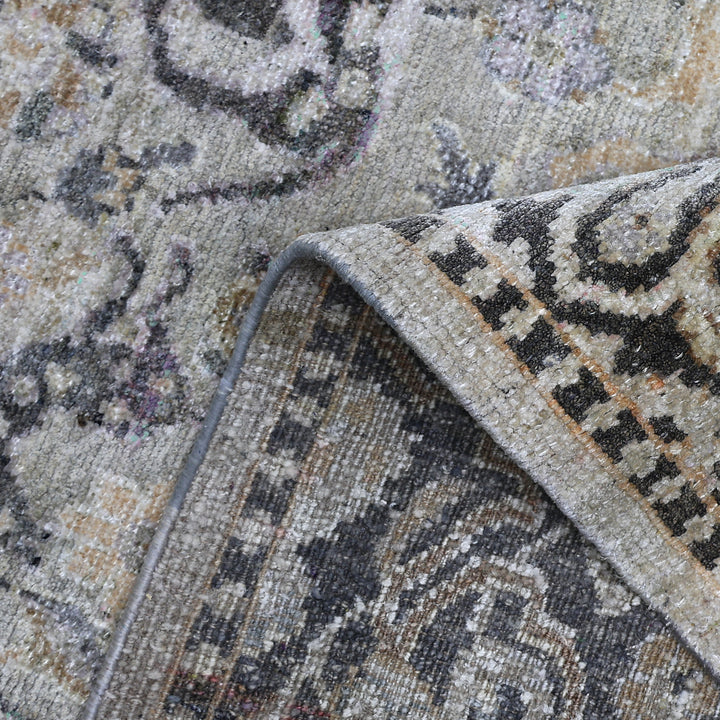 Light Brown Alchemy Traditional Silk Rug - 8' x 10'10"