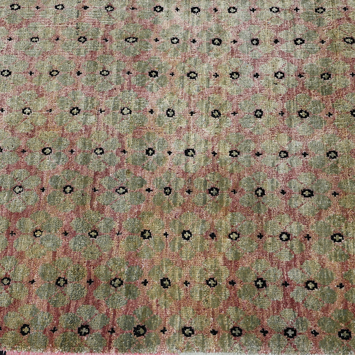 Pink Alchemy Transitional Wool Silk Blend Runner - 2' x 6'2"