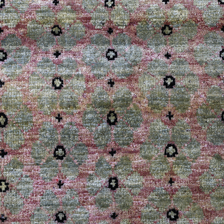 Pink Alchemy Transitional Wool Silk Blend Runner - 2' x 6'2"