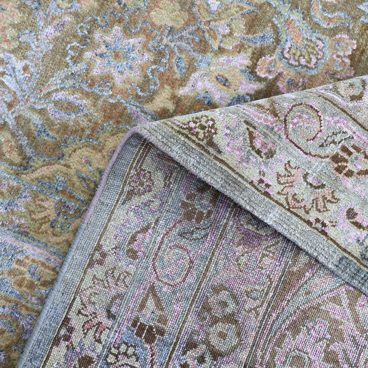 Brown Alchemy Traditional Wool Silk Blend Rug - 11'11" x 20'0"