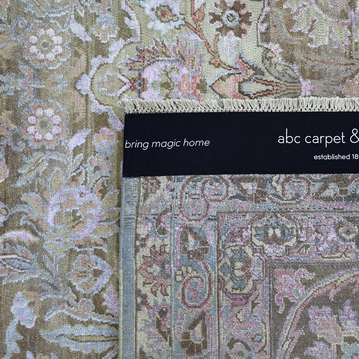 Brown Alchemy Traditional Wool Silk Blend Rug - 11'11" x 20'0"