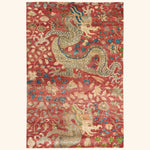 Red Alchemy Transitional Wool Linen Silk Blend Rug - 5'11" x 8'11"