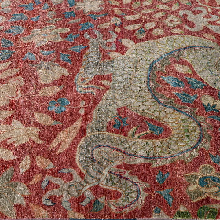 Red Alchemy Transitional Wool Linen Silk Blend Rug - 5'11" x 8'11"