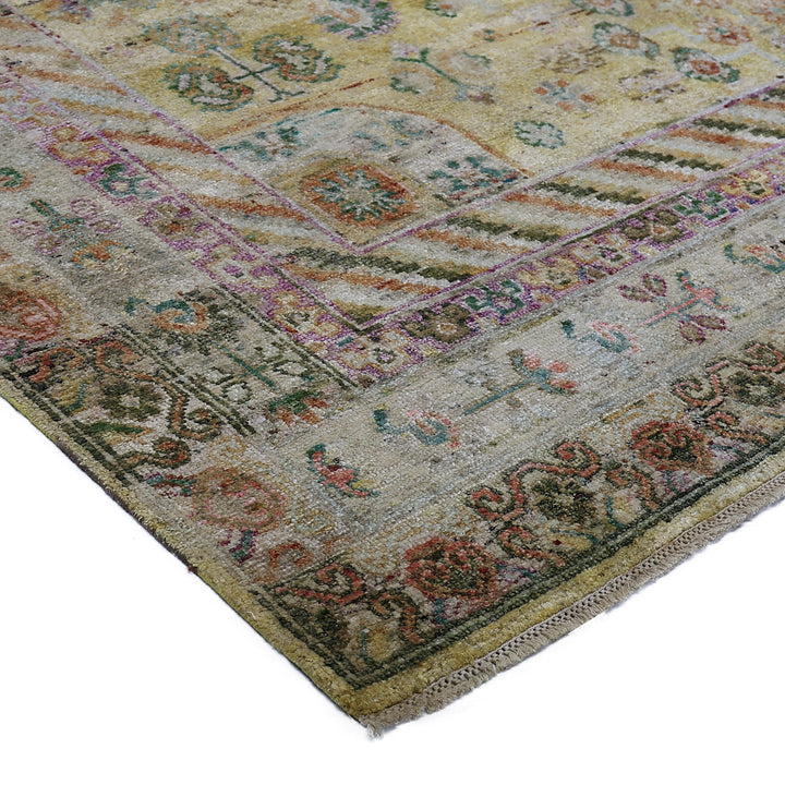 Gold Alchemy Traditional Silk Rug - 8'10" x 12'9"