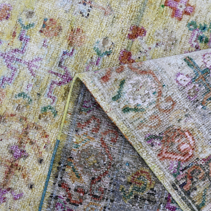 Gold Alchemy Traditional Silk Rug - 8'10" x 12'9"