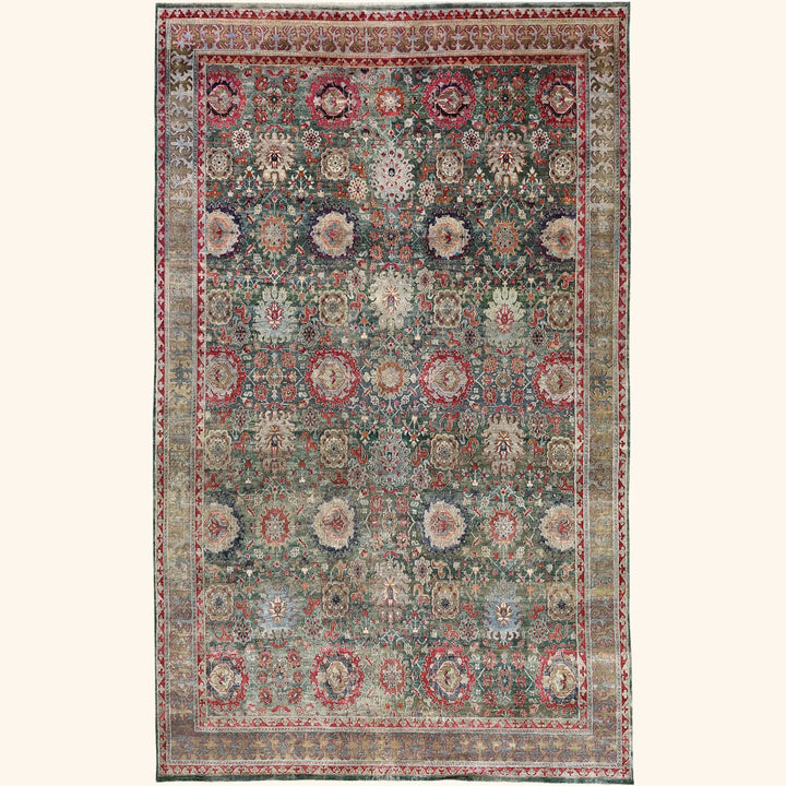 Black Alchemy Traditional Wool Silk Blend Rug - 9'6" x 16'1"