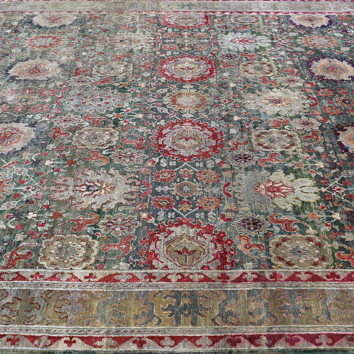 Black Alchemy Traditional Wool Silk Blend Rug - 9'6" x 16'1"