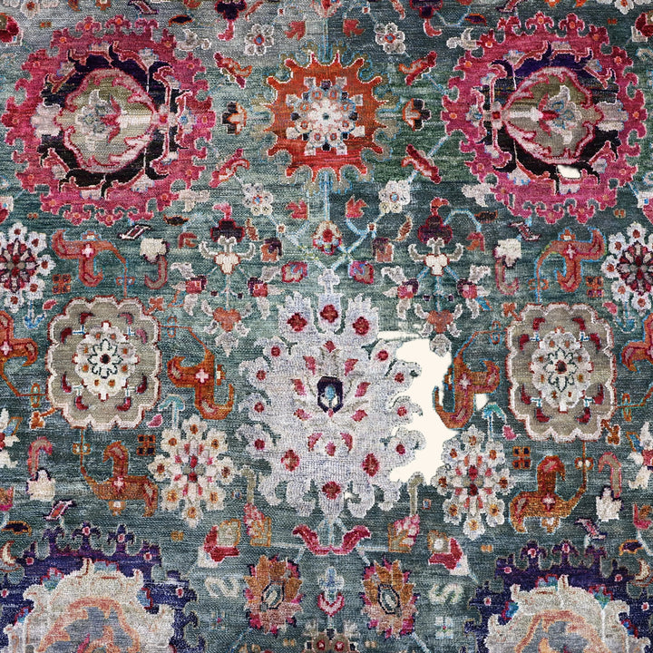 Black Alchemy Traditional Wool Silk Blend Rug - 9'6" x 16'1"
