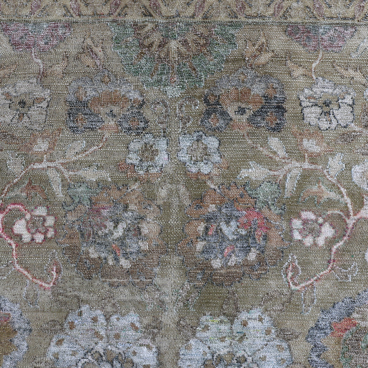 Brown Alchemy Traditional Wool Silk Blend Rug - 8'10" x 12'6"
