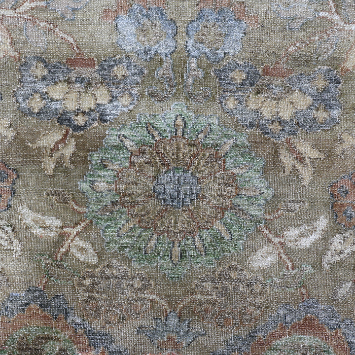 Brown Alchemy Traditional Wool Silk Blend Rug - 8'10" x 12'6"