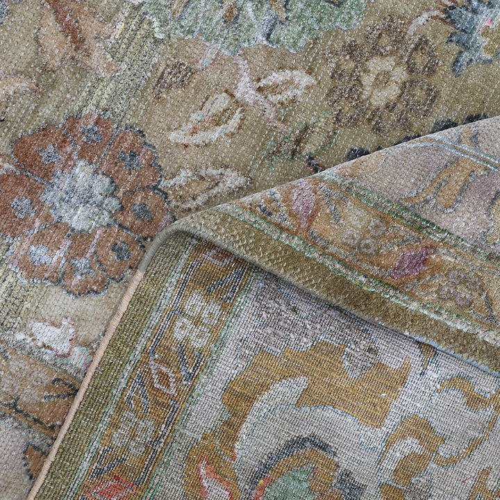 Brown Alchemy Traditional Wool Silk Blend Rug - 8'10" x 12'6"