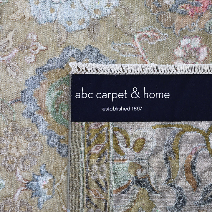 Brown Alchemy Traditional Wool Silk Blend Rug - 8'10" x 12'6"