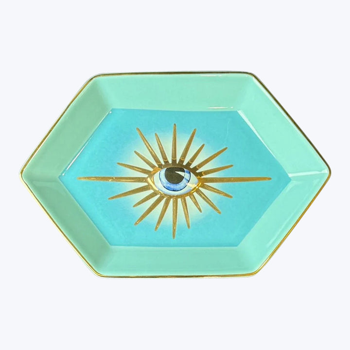 Ceramic Evil Eye Trinket Dish